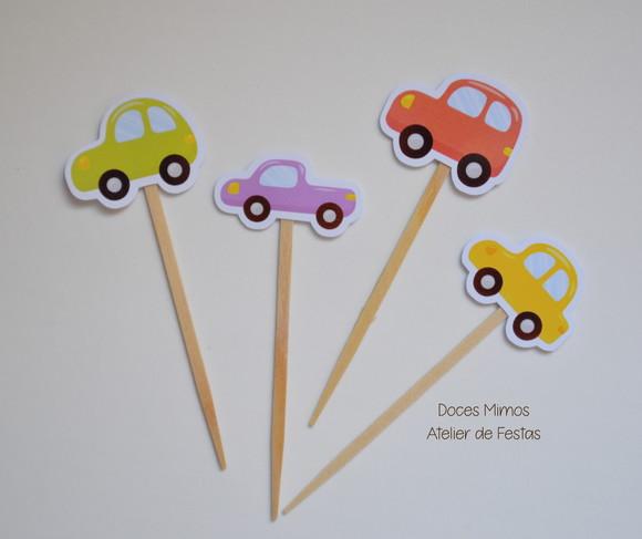 Topper de Doces Carrinhos