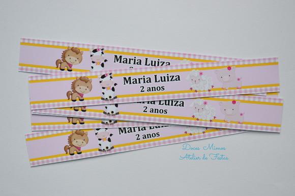 Adesivo p/ Água Fazendinha Rosa