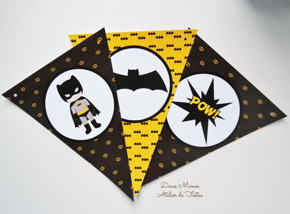 Bandeirolas Batman (6 Unid.)