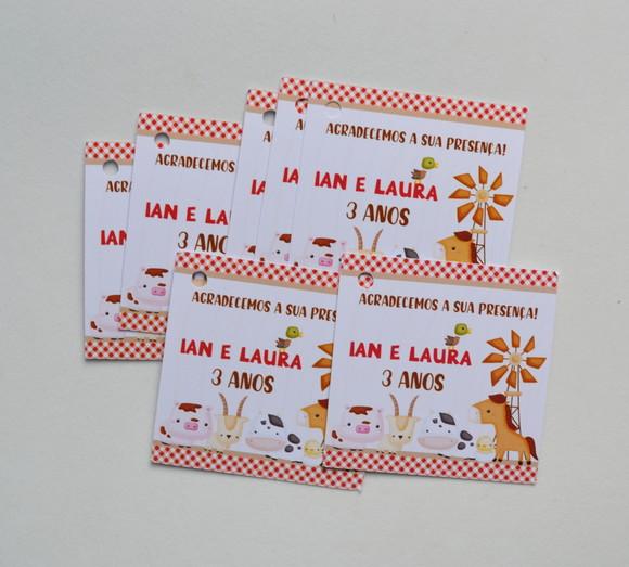 Tag Lembrancinha Fazendinha Personalizada | Festa Infantil