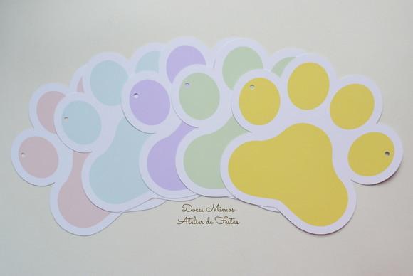 Varal Decorativo Patinhas Pet (6 Patinhas)