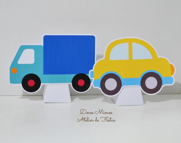 Totem de Mesa Meios de Transporte c/ Caixa Pirâmide