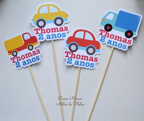 Palitões Decorativos Meios de Transporte - 10 Unidades