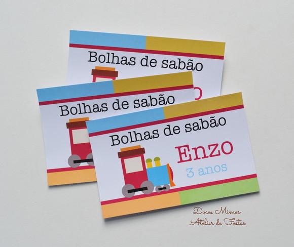 Adesivo Bolha de Sabão Trenzinho