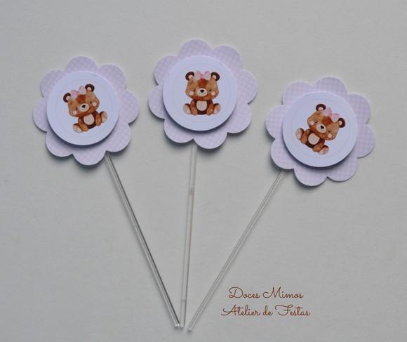 Topper de Doces Ursinha 3d