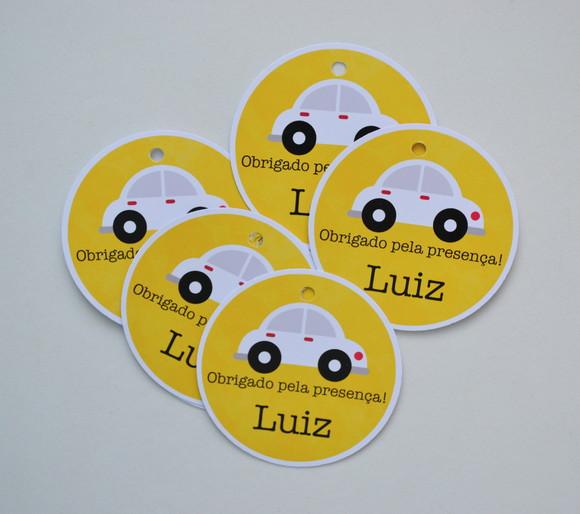 Tag Lembrancinha Carrinhos Personalizada | Festa Infantil