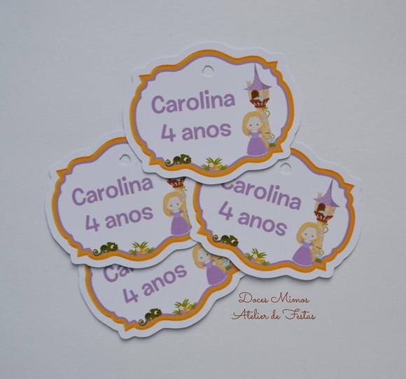 Tag Lembrancinha Rapunzel Personalizada | Festa Infantil