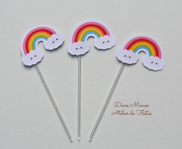 Topper para Doces Arco-iris