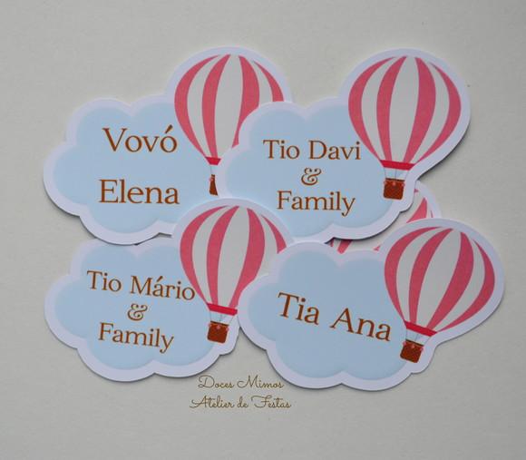 Tag Lembrancinha Balão a Gás Personalizada para Festa
