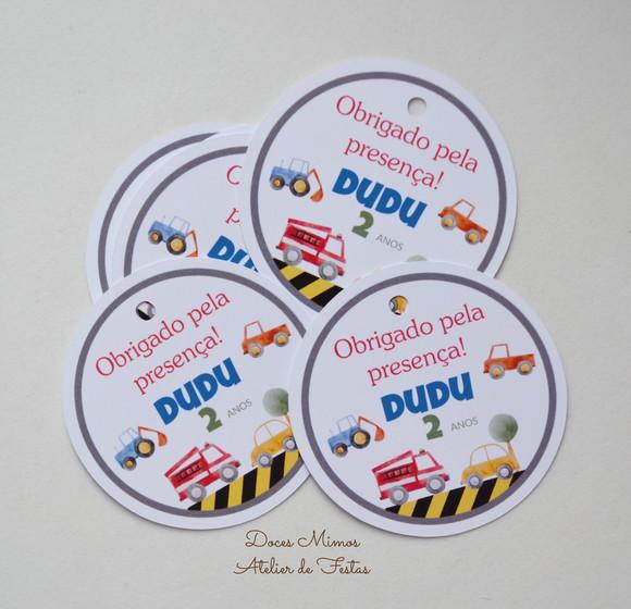 Tag Lembrancinha Meios de Transporte Personalizada