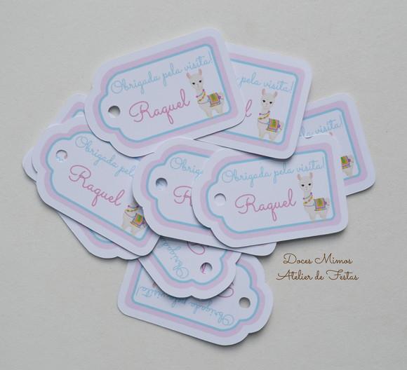 Tag Lembrancinha Lhama Personalizada | Festa Infantil