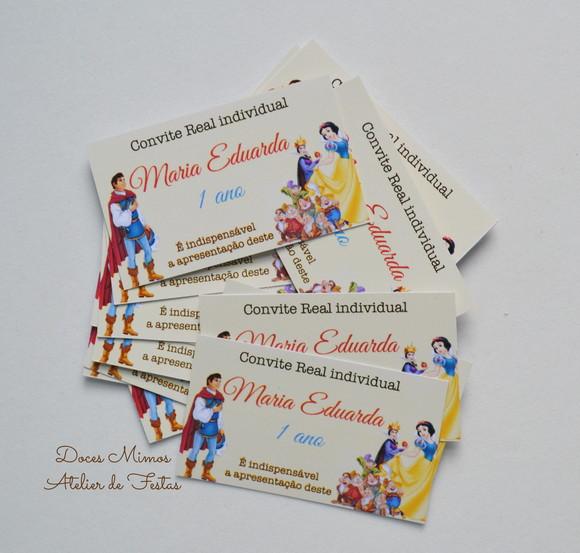 Convitinho Individual Branca de Neve