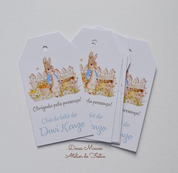 Tag Lembrancinha Coelho Peter Rabbit Personalizada