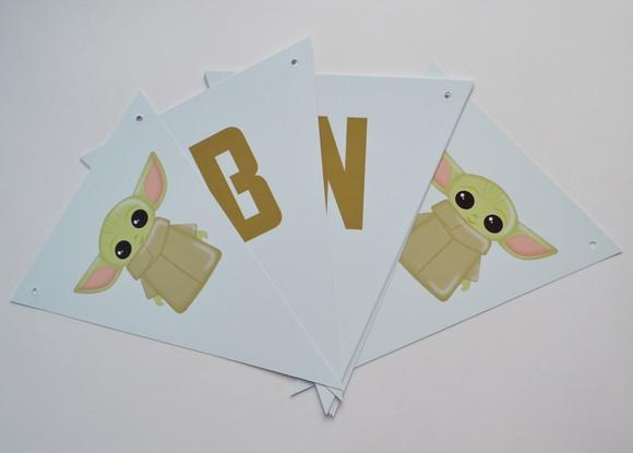 Bandeirolas Baby Yoda