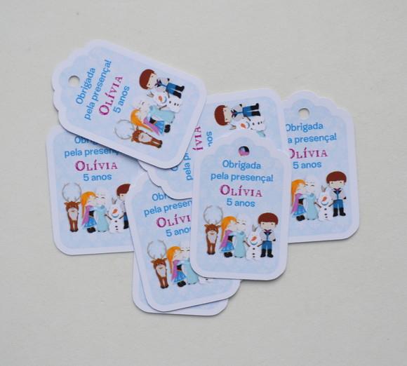 Tag lembrancinha Frozen