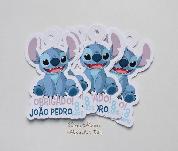Tag Lembrancinha Stitch Personalizada | Festa Disney