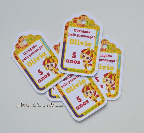 Tag Lembrancinha Personalizada Emília | Sítio do Picapau Amarel