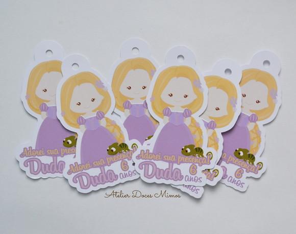 Tag Lembrancinha Rapunzel Personalizada | Festa Infantil