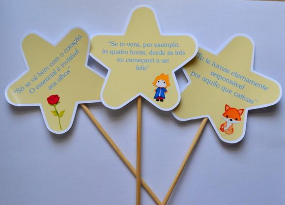 Palitões Decorativos Pequeno Príncipe - 10 Unidades