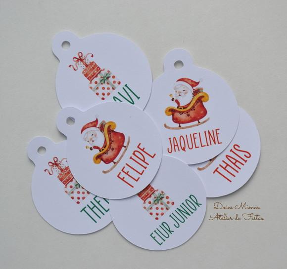 Tag Natal Personalizada c/ Nomes Diferentes
