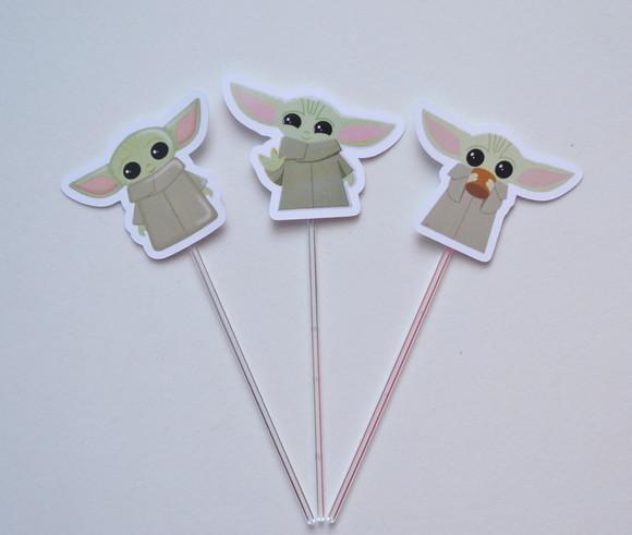 Topper de Doces Baby Yoda