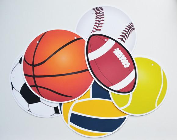 Varal Decorativo Bolas Esportivas (8 Bolas)