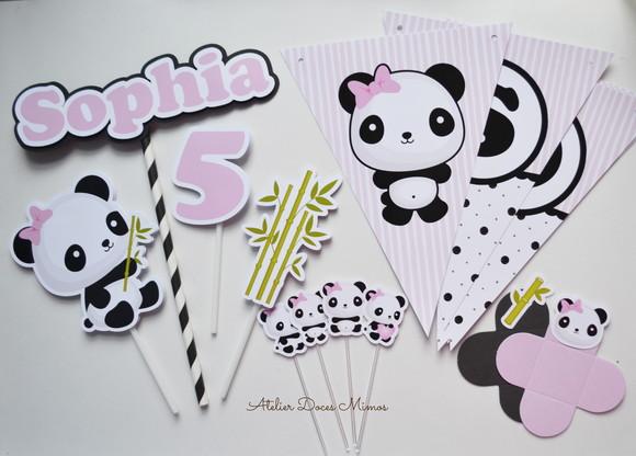 Kit Festa Panda Personalizado | Decoração Panda Infantil