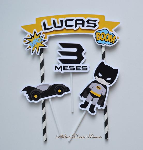 Topo de Bolo Batman Baby