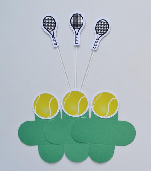 Forminhas + Toppers Jogo de tênis