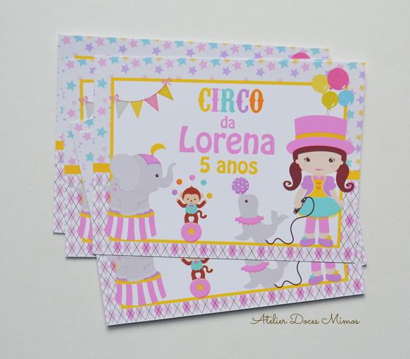 Adesivo Sacolinha Circo Rosa