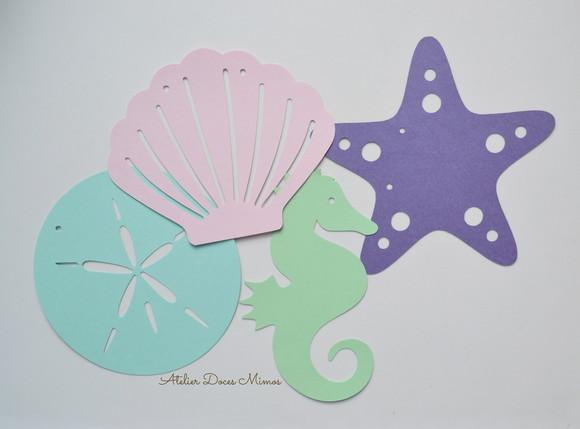 Varal Decorativo Fundo do Mar (8 Elementos)