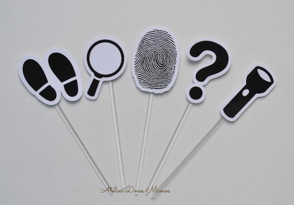 Topper de Doces Detetive