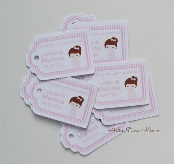 Tag Lembrancinha Bailarina Personalizada | Festa Ballet