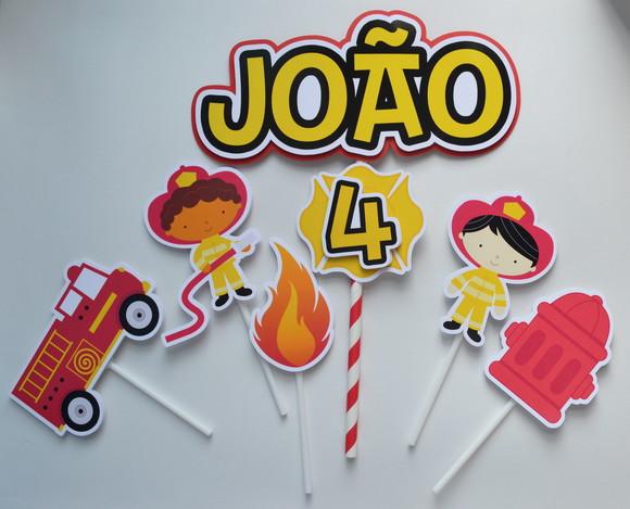 Topo de Bolo Bombeiros