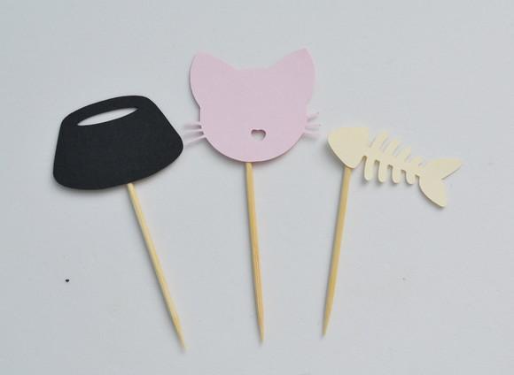 Topper de Doces Gatinhos (20 Unidades)