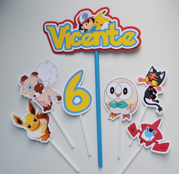 Topo de Bolo Pokémon