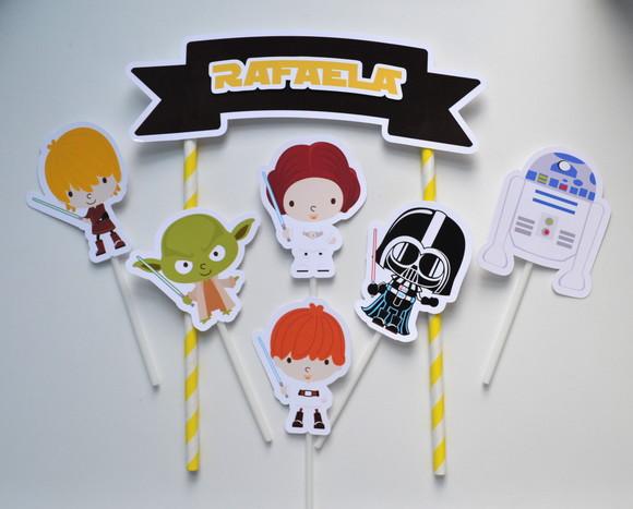 Topo de Bolo Star Wars Baby