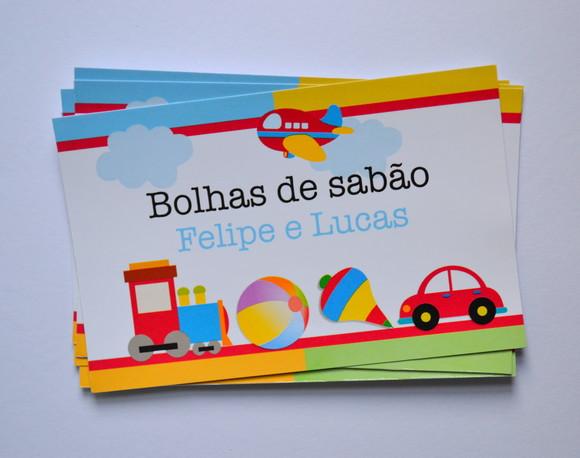 Adesivo Bolha de Sabão Brinquedos