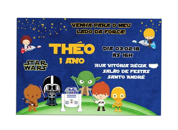 Convite Digital Star Wars