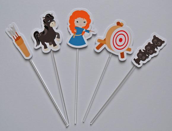 Topper para Doces Merida Baby