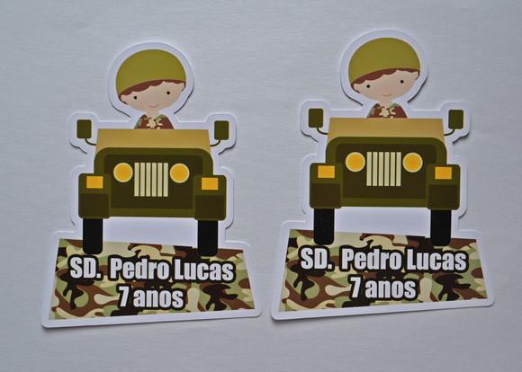 Adesivo Sacolinha Tema Militar