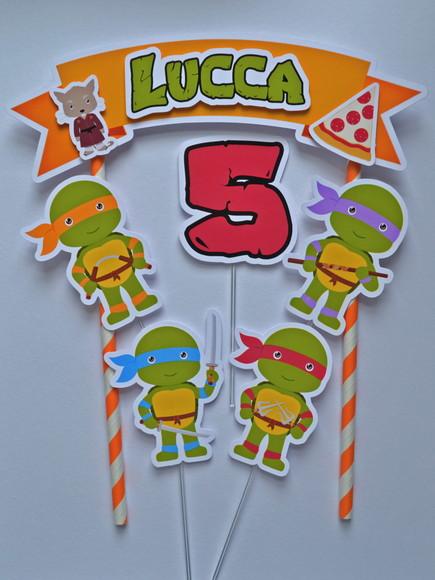 Topo de Bolo Tartarugas Ninja