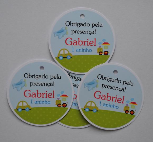 Tag Lembrancinha Meios de Transporte Personalizada