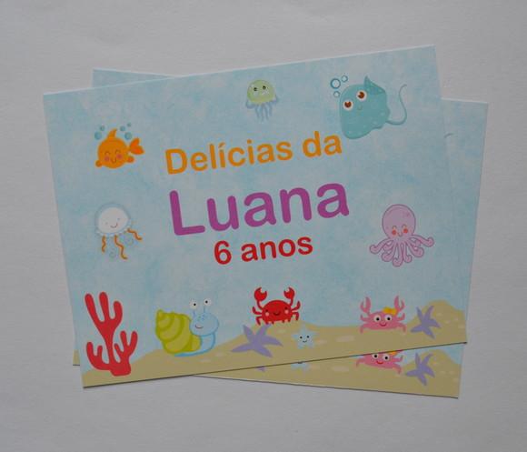 Adesivo para Marmitinha Fundo do Mar