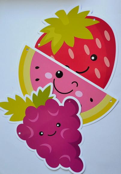 Varal Decorativo Frutinhas (8 Frutas)
