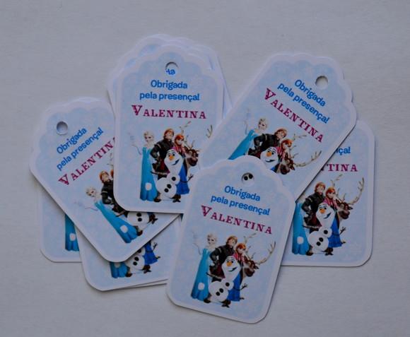 Tag Personalizada Lembrancinha Frozen | Elsa e Anna Festa