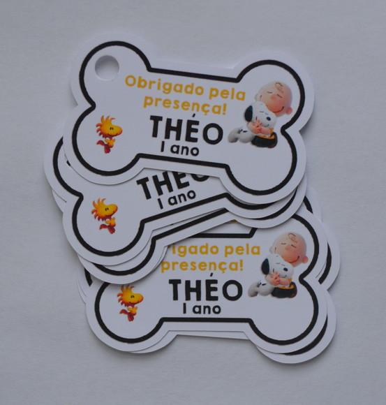 Tag Personalizada Snoopy para Lembrancinha Festa Infantil