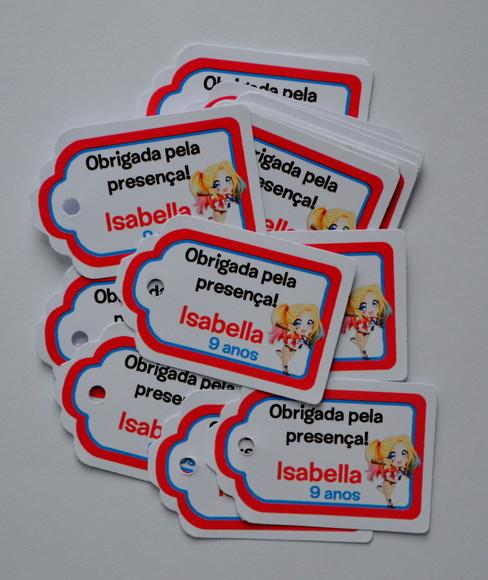Tag Personalizada Lembrancinha Arlequina | Festa Harley Quinn