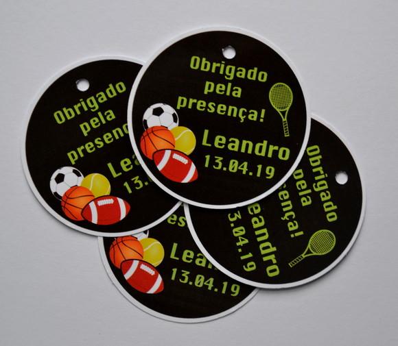 Tag Personalizada Lembrancinha Bolas Esportivas | Festa Esporte