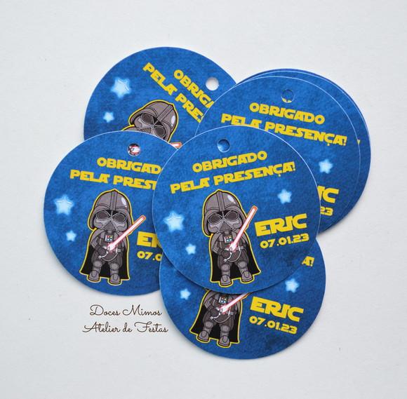 Tag Lembrancinha Star Wars Personalizada para Festa Jedi